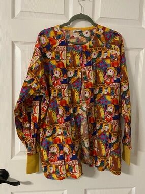 V-LIFE Snap-On HARVEST CIDER AUTUMN THANKSGIVING Scrub Jacket